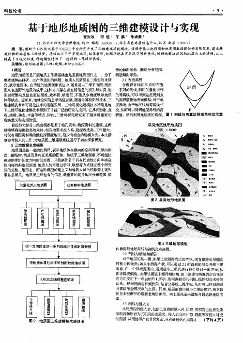 基于地形地质图的三维建模设计与实现