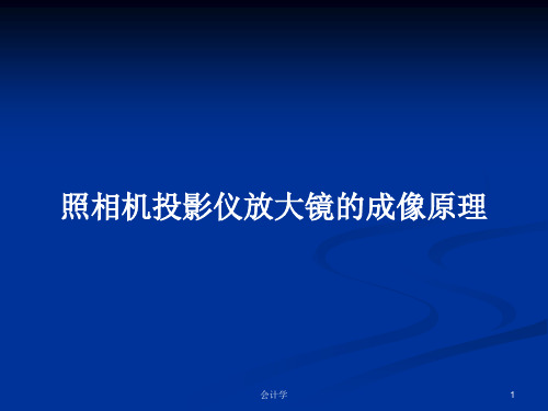 照相机投影仪放大镜的成像原理PPT学习教案