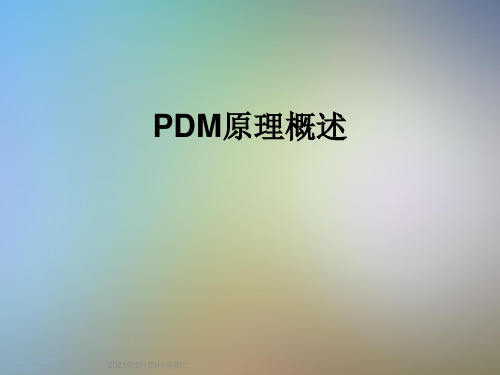 PDM原理概述