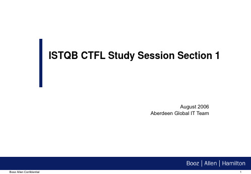 ISTQB：Section+1+Answers+%26+Presentation(英文版)