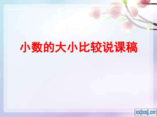 小数的大小比较说课稿