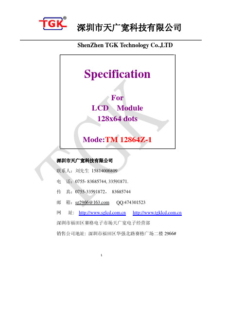 TM12864Z-1中文规格书