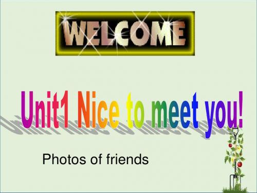 七年级英语《Lesson 1 Nice to meet you》课件2 牛津译林预备版