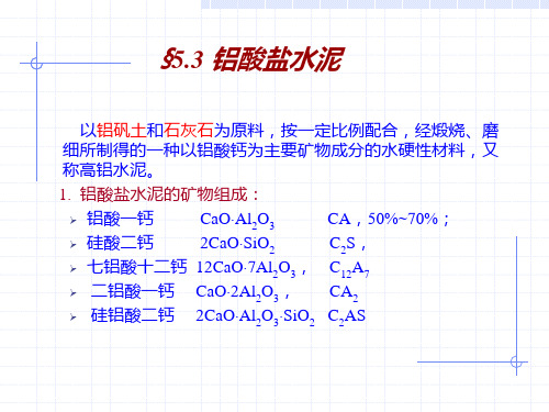 钢结构基本原理及设计：铝酸盐水泥