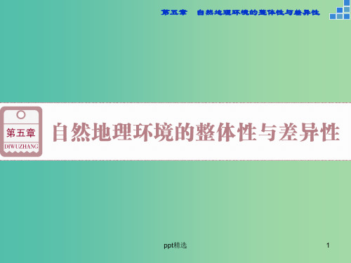高考地理大一轮复习 第五章 第13讲 自然地理环境的整体性课件