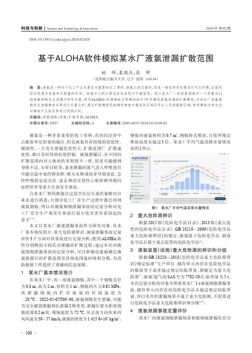 基于ALOHA软件模拟某水厂液氯泄漏扩散范围