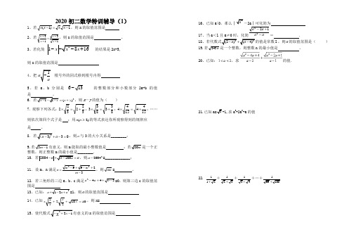 八年级下册数学培优试卷11套