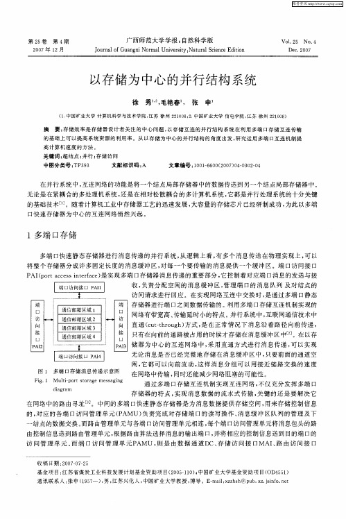 以存储为中心的并行结构系统