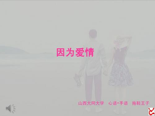 手语课程：歌曲《因为爱情》