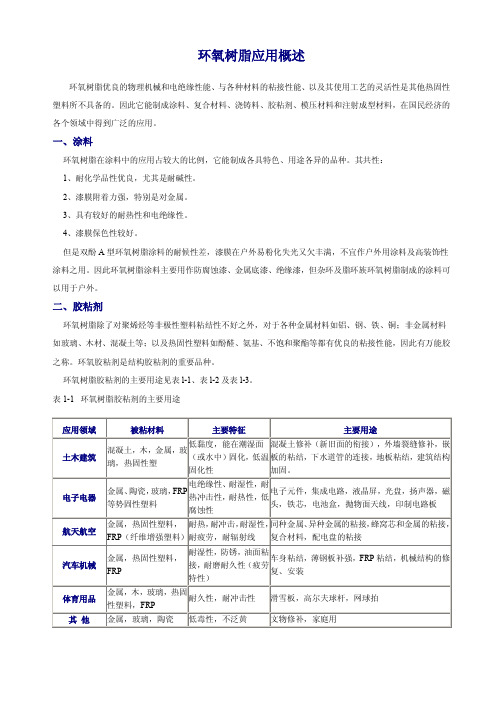 环氧树脂优良的物理机械和电绝缘性能、与各种材料的粘接性能