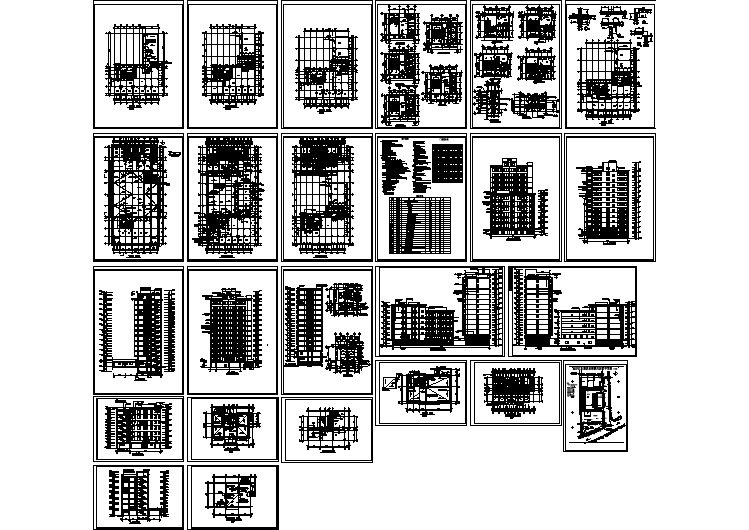 金沙江大酒楼（小高层剪力墙结构）设计cad全套建筑施工图（含设计说明）