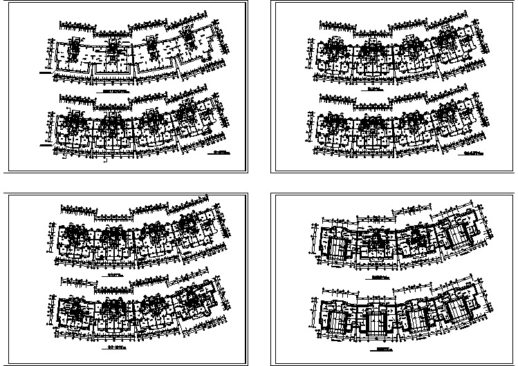 某高层住宅建筑平面图纸(共4张)