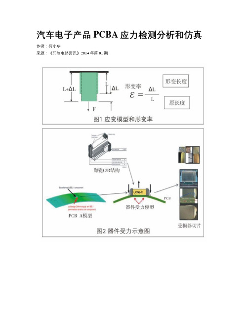 汽车电子产品PCBA应力检测分析和仿真