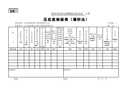 二灰碎石压实度