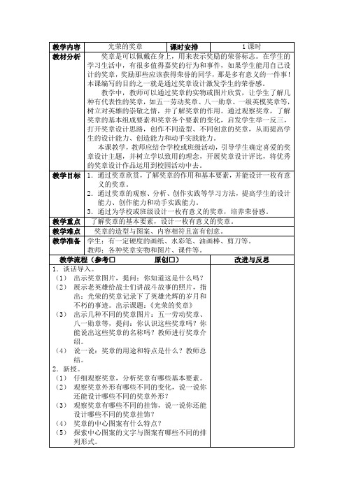 光荣的奖章