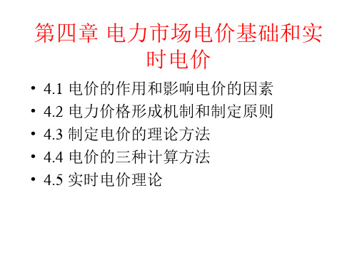 5电力市场电价基础和实时电价