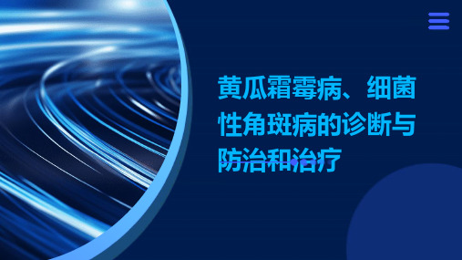 黄瓜霜霉病、细菌性角斑病的诊断与防治和治疗