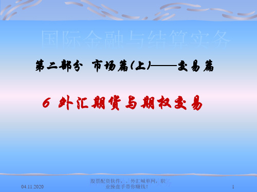 (简体)第二部分 市场篇(上)――交易篇6 外汇期货与期权交易PPT课件