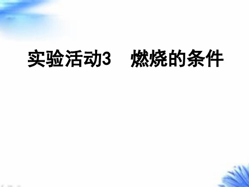 燃烧的条件PPT课件(2)
