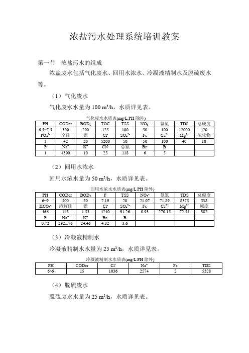 高浓盐系统培训教案Microsoft_Word_文档