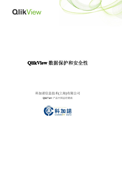 QlikView 对外宣传资料-数据保护和安全性