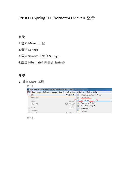 Struts2+Spring3+Hibernate4+Maven整合