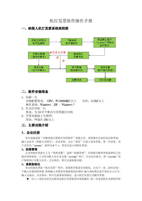 机打发票软件操作手册