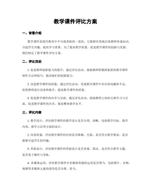 教学课件评比方案