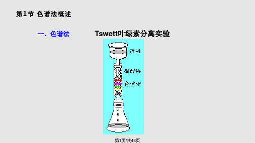 色谱法叶绿素分离实验PPT课件