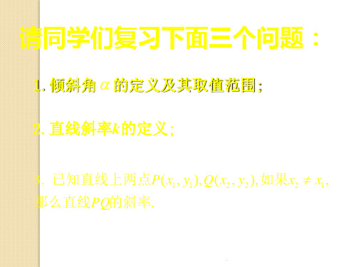 《直线方程的点斜式方程》教育课件