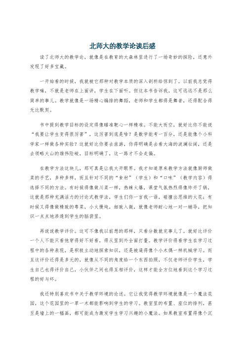 北师大的教学论读后感