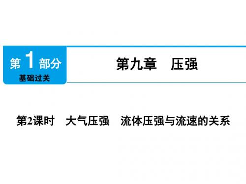 广东省深圳市中考物理总复习第九章压强第2课时课件