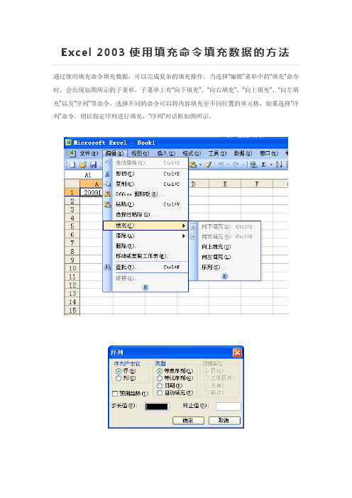 Excel 2003基本操作