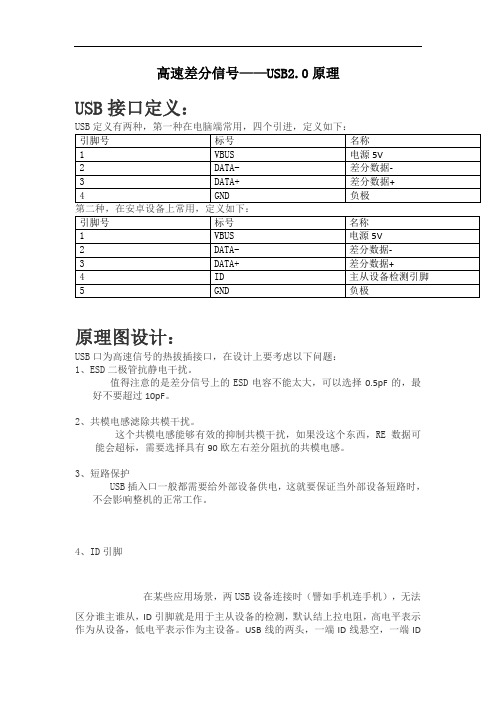 高速差分信号——USB2.0原理