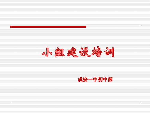 小组建设体验式培训