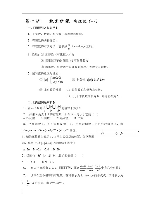 2013初一数学资料培优汇总(精华)