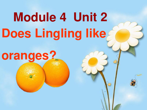 Module 4 Unit 2 Does Lingling like oranges(课件)