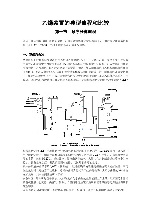 乙烯装置的典型流程和比较(推荐文档)