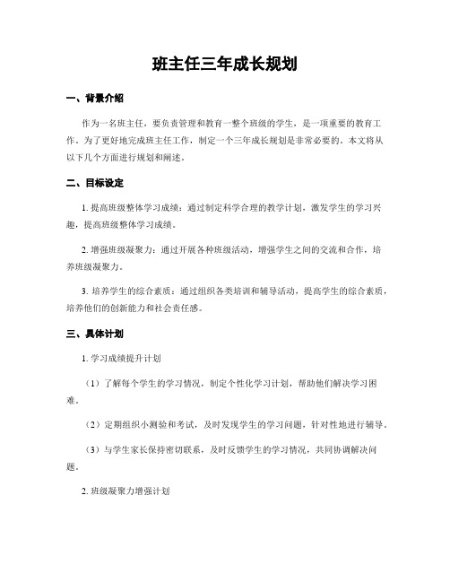 班主任三年成长规划