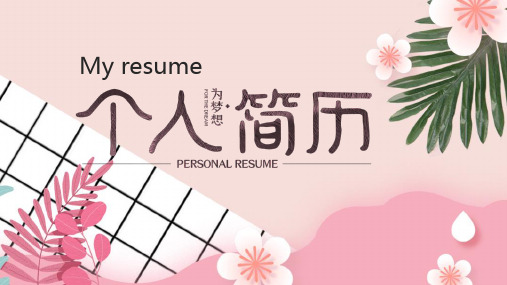 科长个人简历ppt