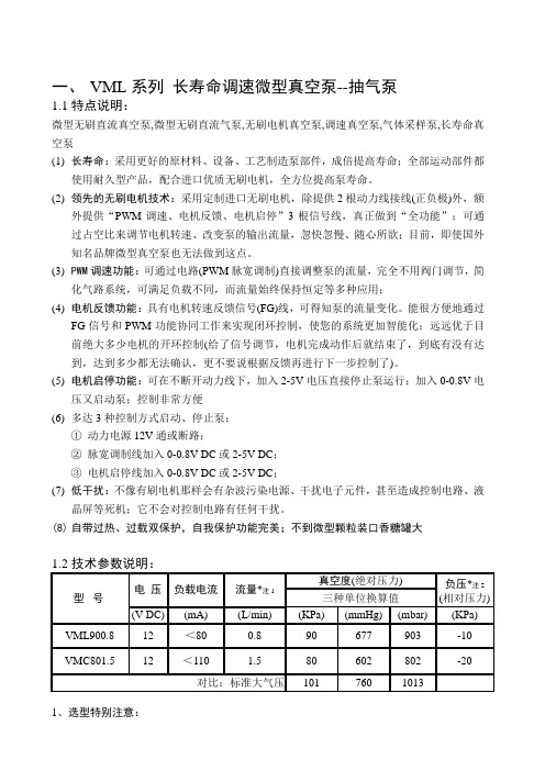 微型无刷电机真空泵