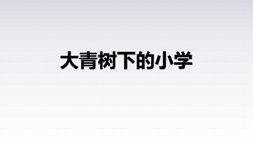 《大青树下的小学》ppt课件