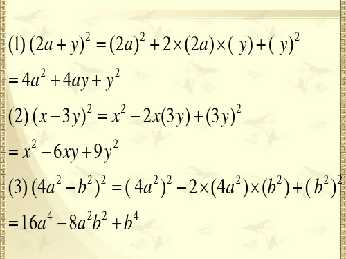湘教版 完全平方公式二