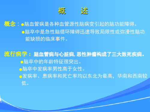 脑血管疾病神经病学教学课件