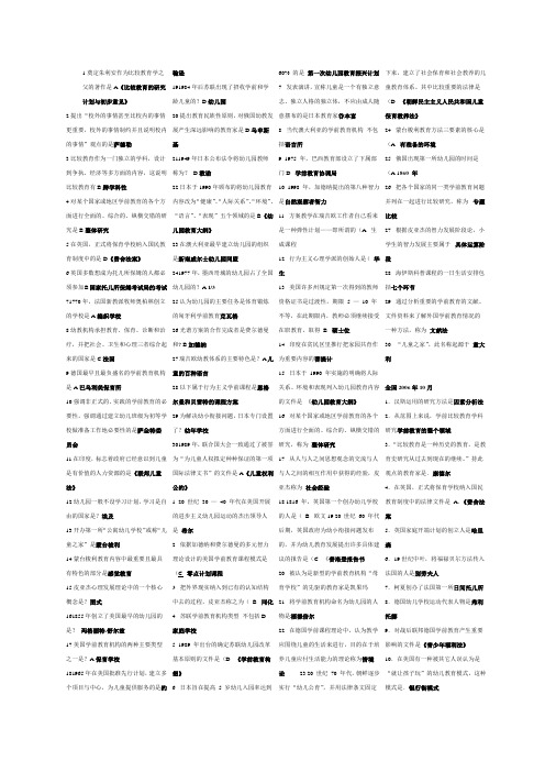 学前比较教育考试资料