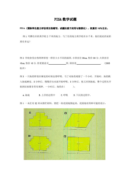 Pisa数学试题