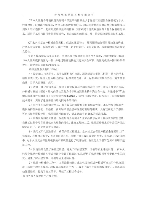 CT模板现浇混凝土保温结构体系