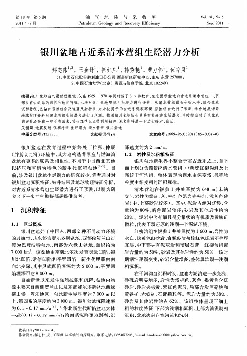 银川盆地古近系清水营组生烃潜力分析