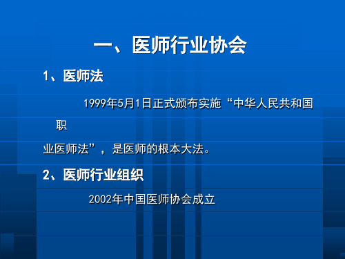 最新医师和医师行业ppt课件