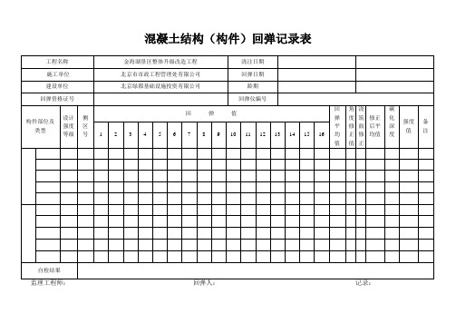 (参考)混凝土结构构件回弹记录表